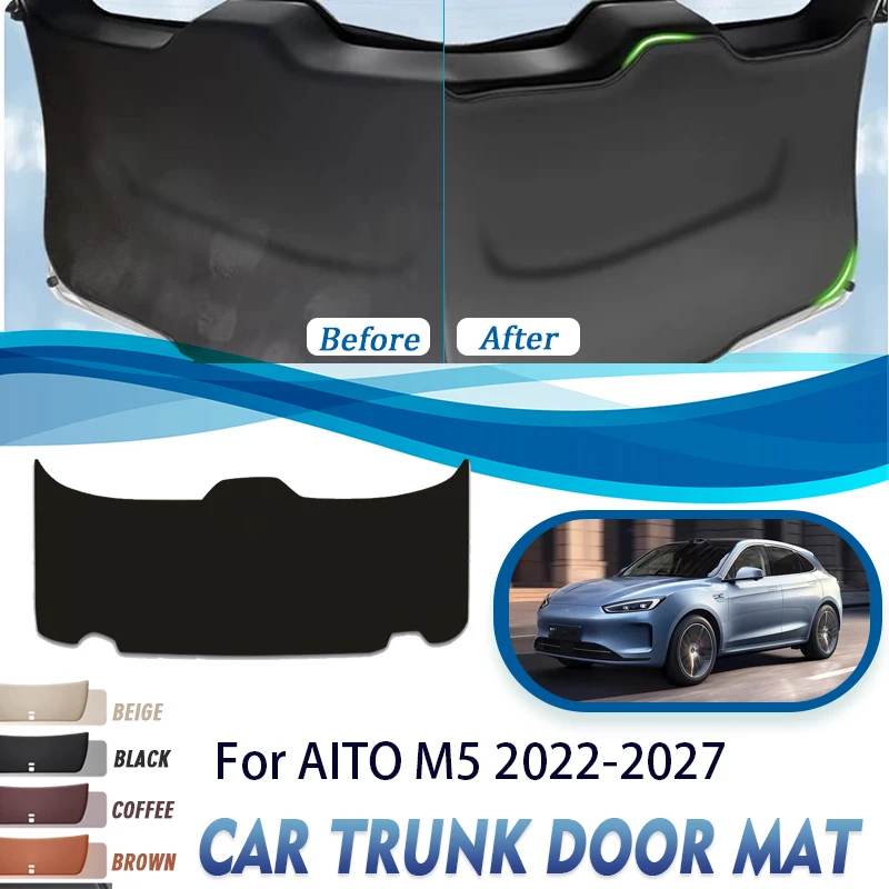 

Car Trunk Tailgate Pad For AITO M5 Seres M5 2022 2023 2024 2025 20226 2027 Anti-dirty Cover Cargo Liner Door Mat Car Acesssories