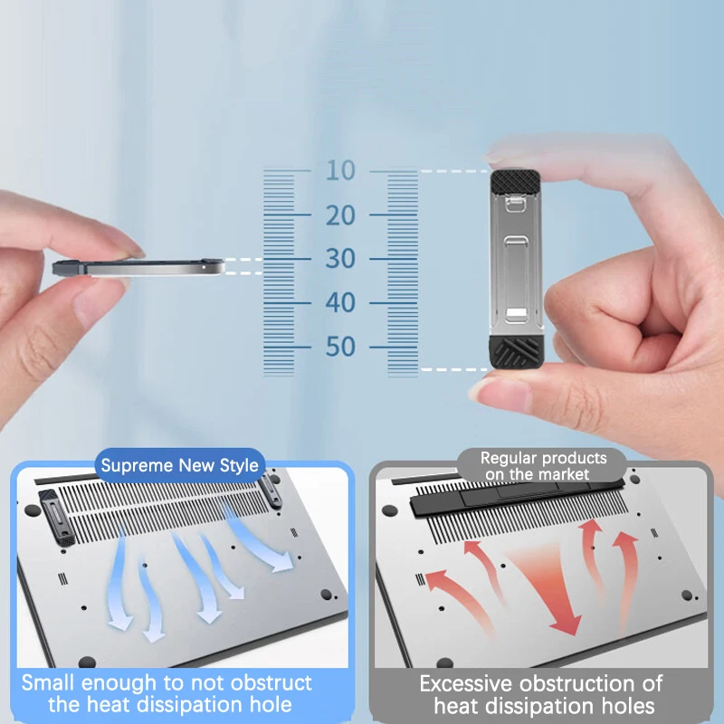 Soporte Universal antideslizante de aleación de Zinc para ordenador portátil Air Pro Pad IP, soporte de escritorio plegable para teclado de portátil, 2 uds.