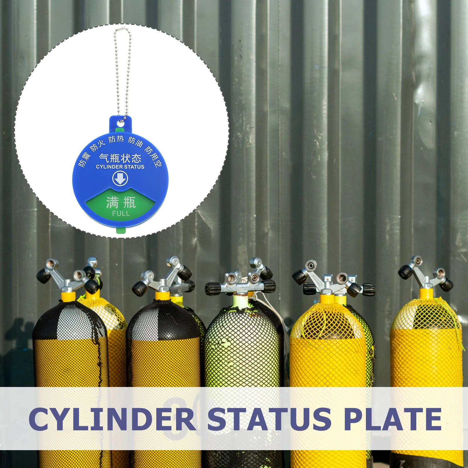 Hospital Oxygen Cylinder Status Identification Plate 4-Pack Cylinder Status Sign Easy Tracking Anti-Rust Long-Lasting