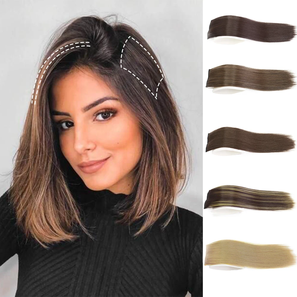 

Синтетические подушечки для волос, пушистая нашивка для переиздания головы, утолщающие боки, чтобы увеличить количество волос, невидимая заколка для волос в одном куске