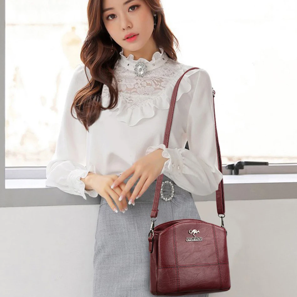 Fashion PU Leather Handbags Purses Small Fashion Crossbody Shoulder Messenger Bags for Women 2022 Trend Simple Bag Designer Sac