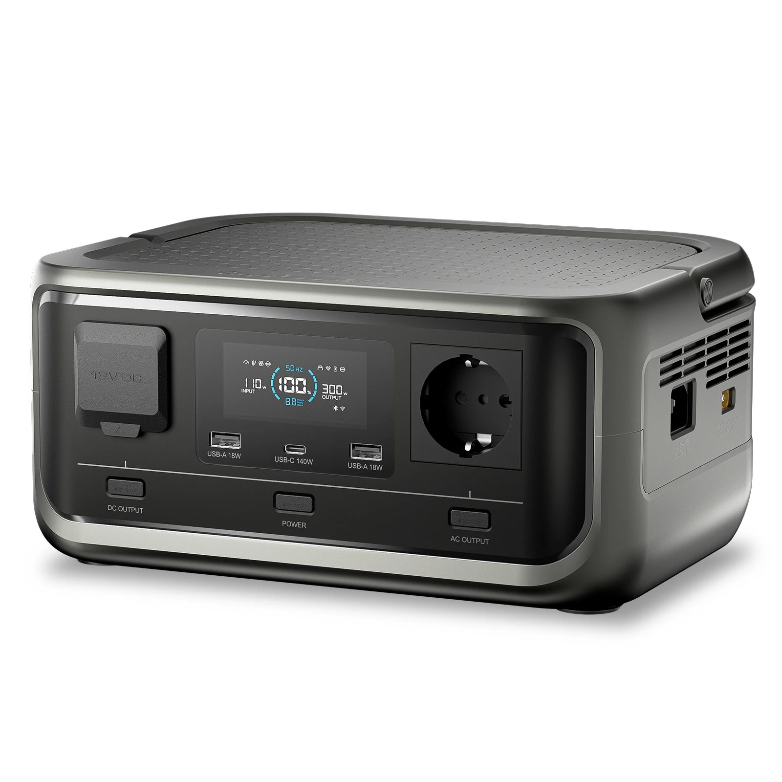 ALL POWERS VOLIX P300 Draagbare Powerstation 256Wh 300W (600W piek) AC-uitgang LiFePO4-batterij voor gebruik buitenshuis, tijdens het kamperen, thuis en in campers.