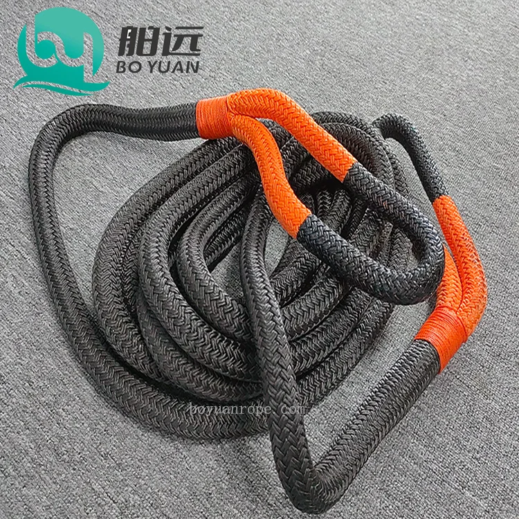 Factory Price Durable Winch Rope Snatch Rope Nylon Double Braided Recovery Tow Rope for Cars