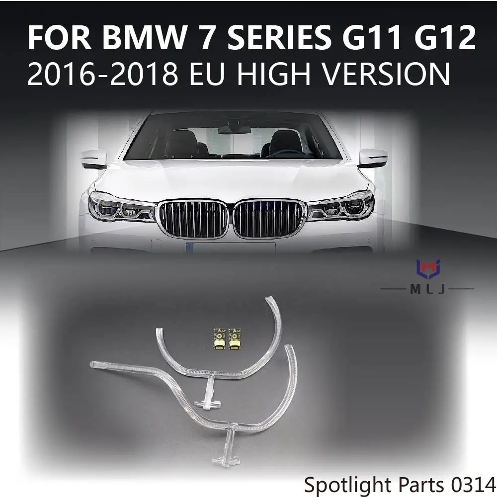 

For BMW 7 Series G11 G12 2016-2018 LED European Version White Light Guide Strip Tube DRL Chip Angel Eye Board Car Accessories