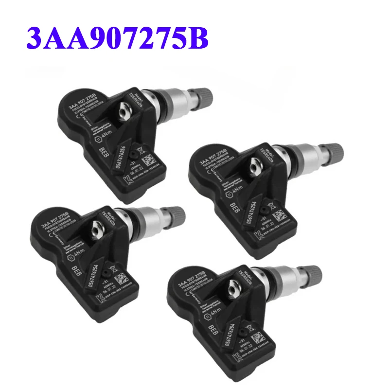 

4PCS 3AA907275B Tire Pressure Monitor System Sensor TPMS Sensor 3AA907275 433MHZ For Volkswagen VW CC Tiguan Passat Touran