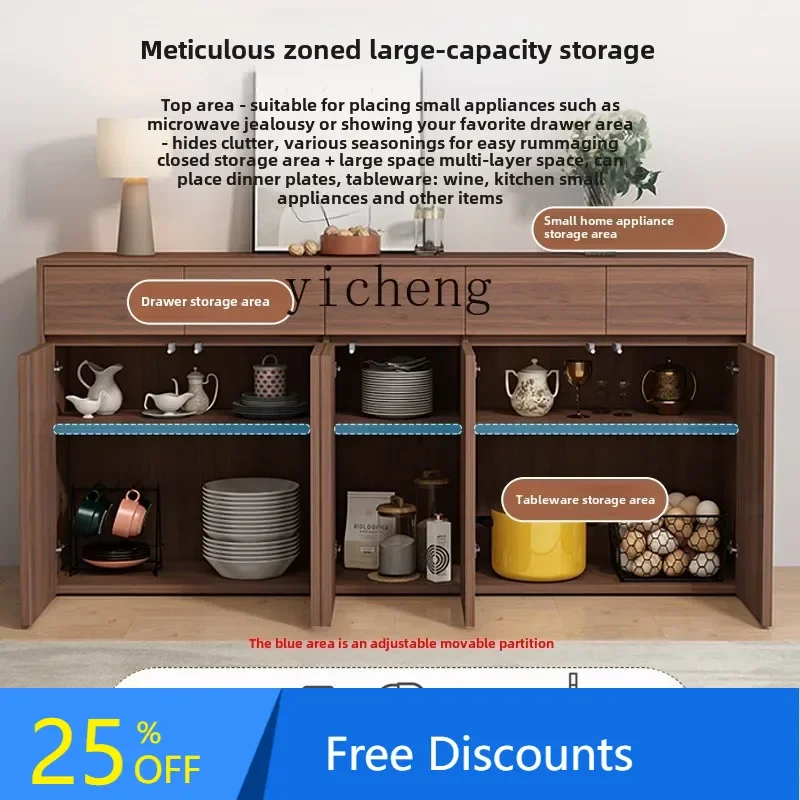 solid wood dining side cabinet tea high-end high-end home living room locker