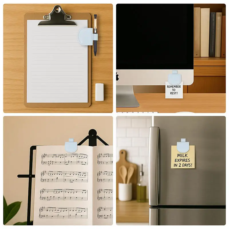 1/2개 자석 북마크 펜 클립 가죽 연필 홀더 탄성 루프 저널 노트북 종이 폴더 필기용 사무용품