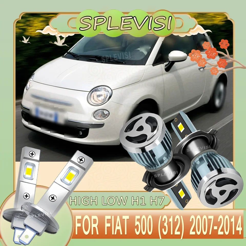 

headlight high low beam LED Strong Power 1.Stable Performance durable For FIAT 500 (312) 2007 2008 2009 2010 2011 2012 2013 2014