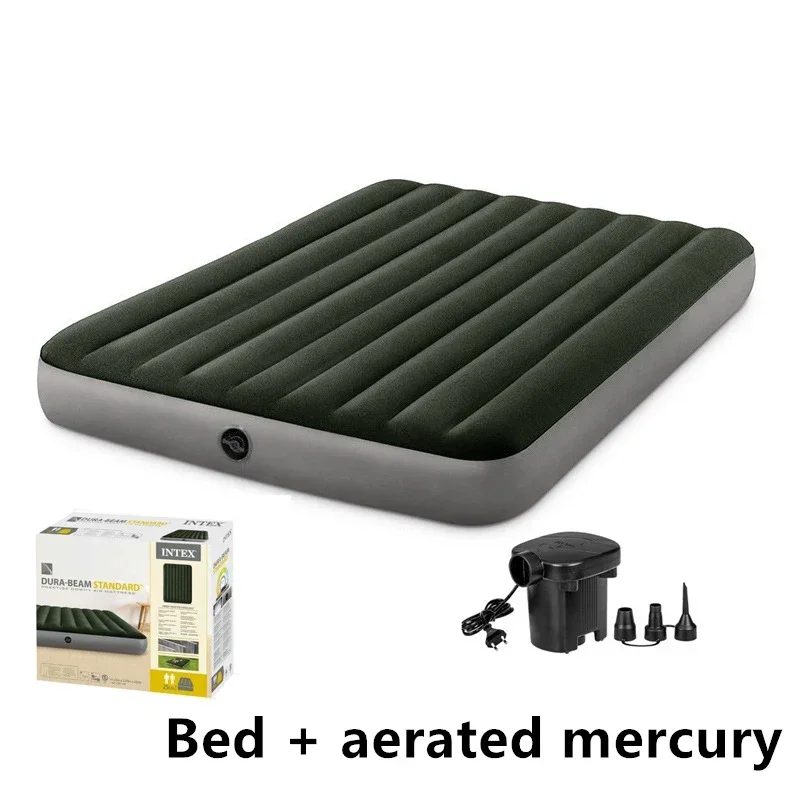 single Folding Moisture proof and waterproof outdoor camping double air mattress Airbed luxury Portable air bed self inflatable