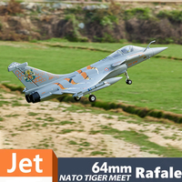 FMS RC Simulation Aircraft Fixed Wing 64mm Rafale Remote-Controlled Toy for Adults Outdoor Foam Assembly PNP Ruifei Version