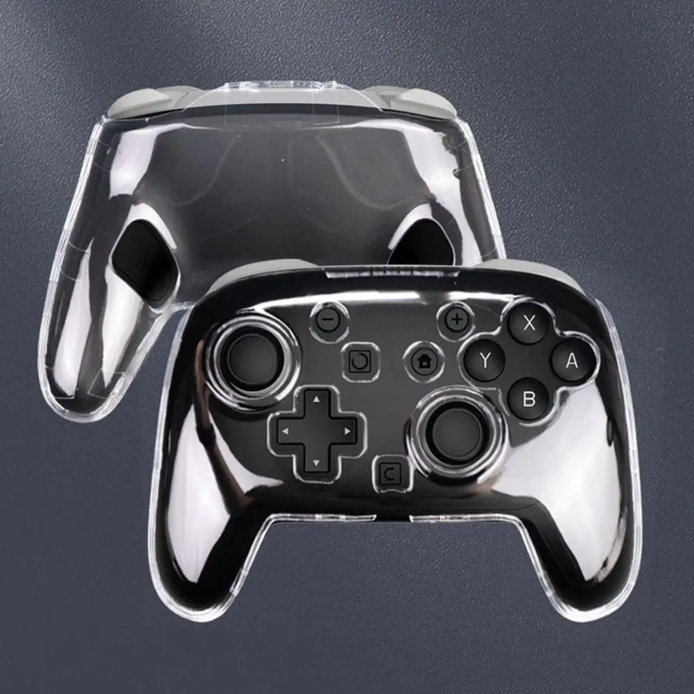Switch 2 Pro Controller Transparent Protective Case Shockproof Anti-scratch Anti-slip Full Cover Ultra-Clear Crystal Hard Shell