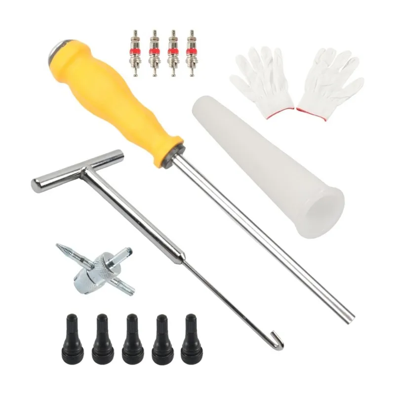 NEW HOT In Stock-15-Piece Tire Valve Installation Tool Set