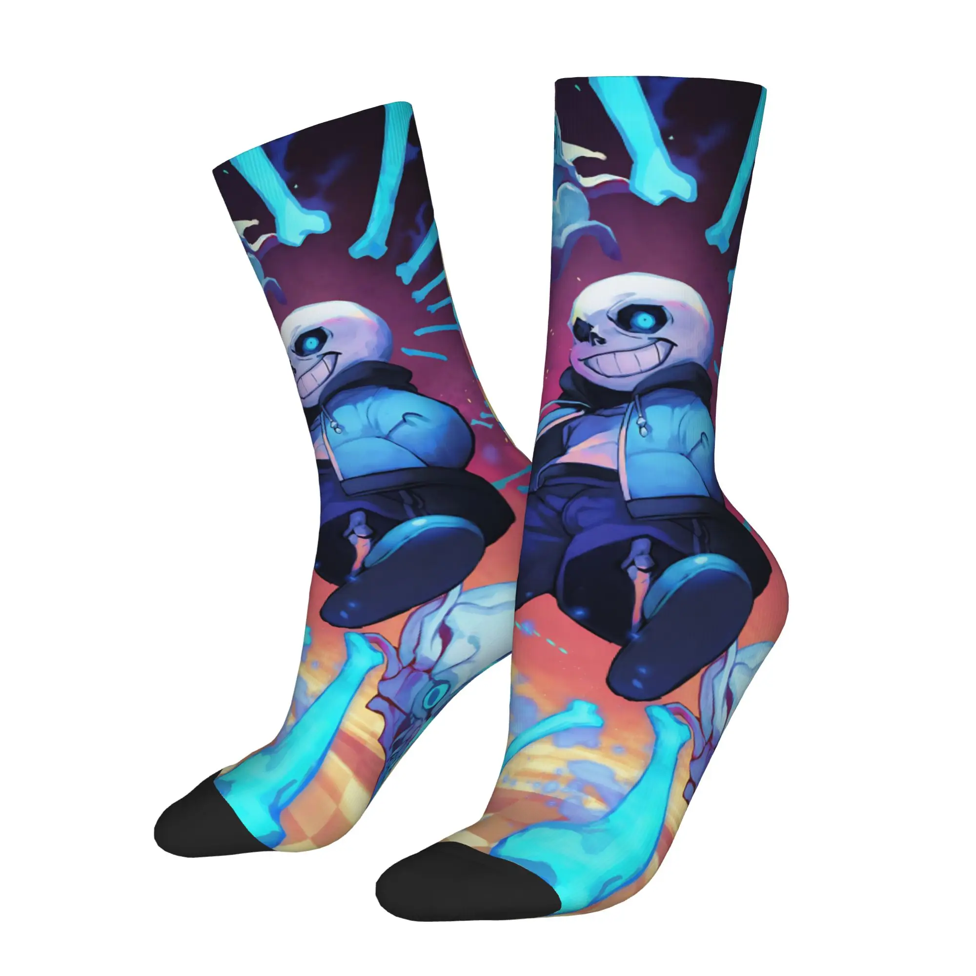 Autumn Winter Hip-hop Men's Women's Game Undertales Sans Socks  Non-slip Soccer Socks