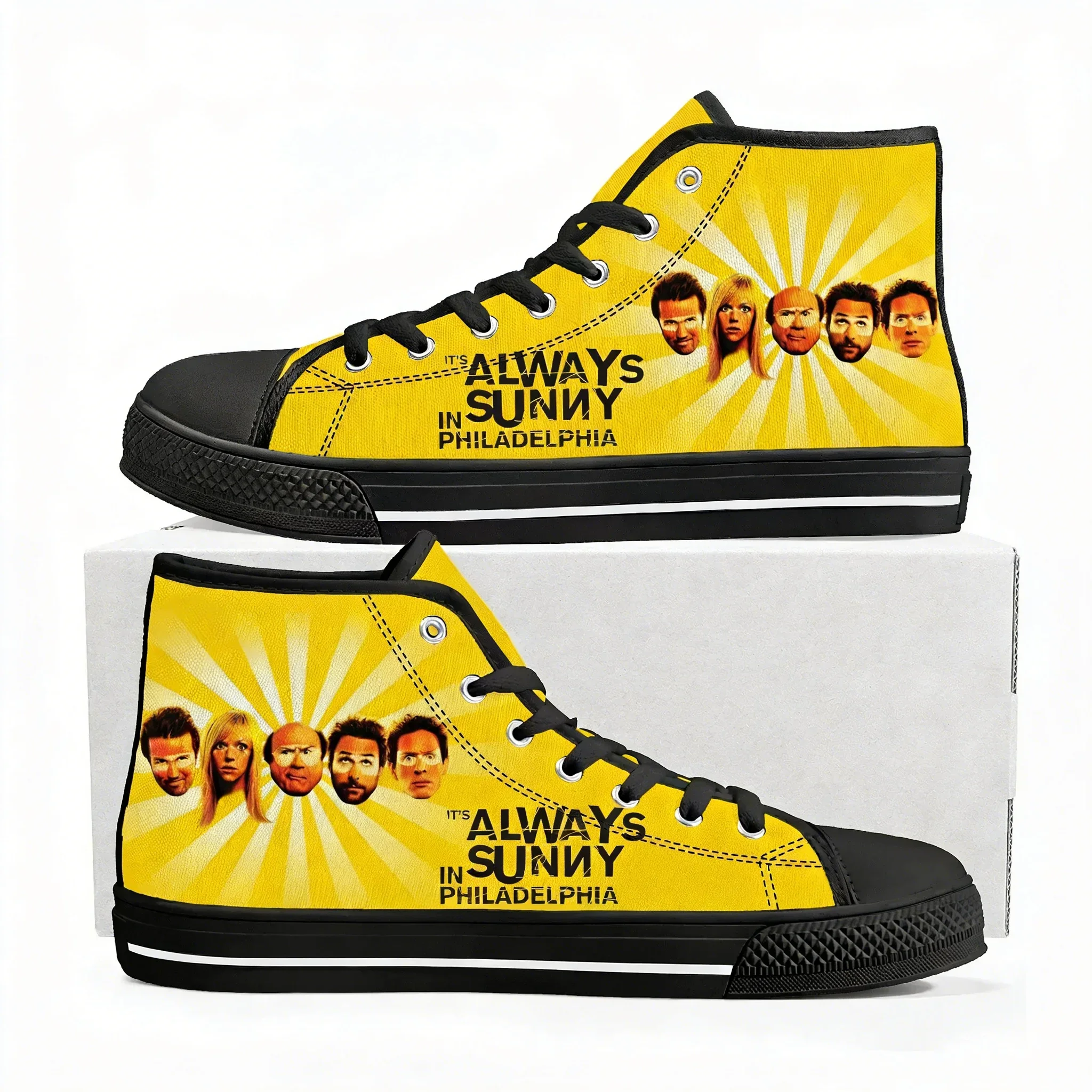 

Кроссовки It's Always Sunny in Philadelphia High Top для мужчин, женщин и подростков, парные кеды из канваса в стиле Фрэнка Рейнольдса, обувь на заказ