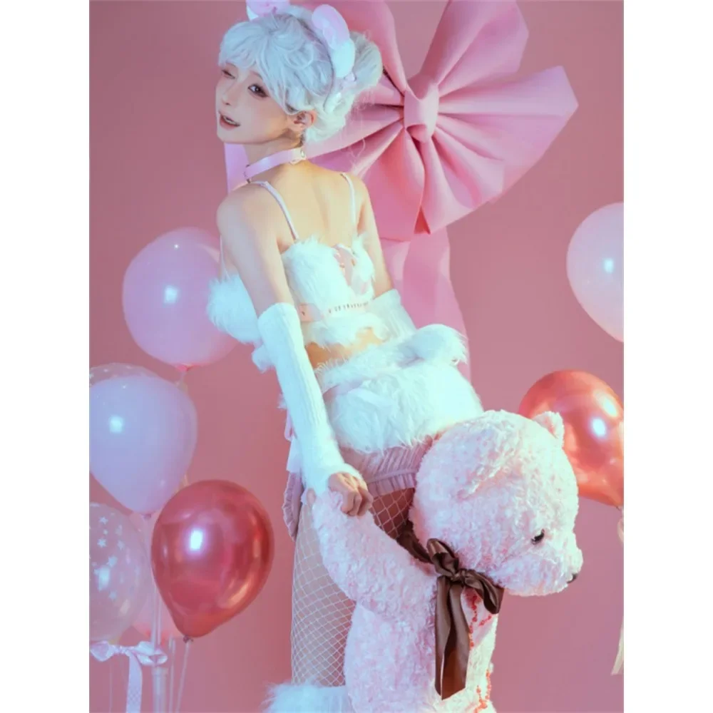 Anime Cosplay White Sheep Cosplay Costume donna Anna Lydia Destroyer maglione Sexy White Sheep maglione donna Cute Lingerie