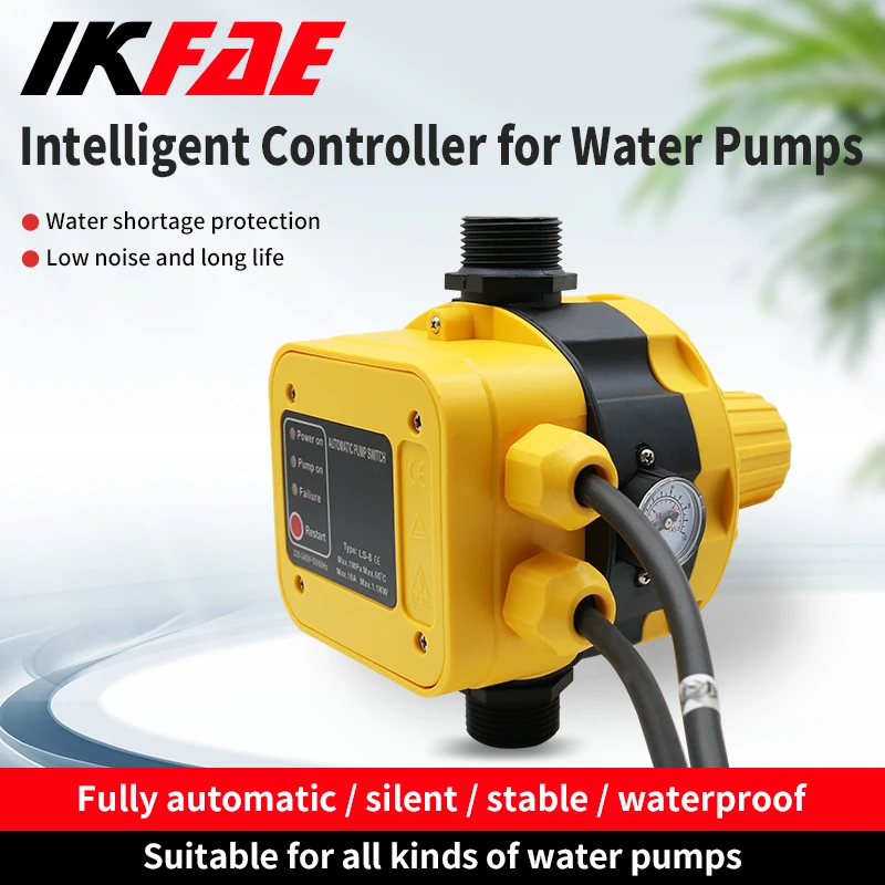 Automatic Pump Pressure Switch Water Flow Wwitch Controller Intelligent Water Pump Booster Controller 220V 1.1KW 10A 1Mpa
