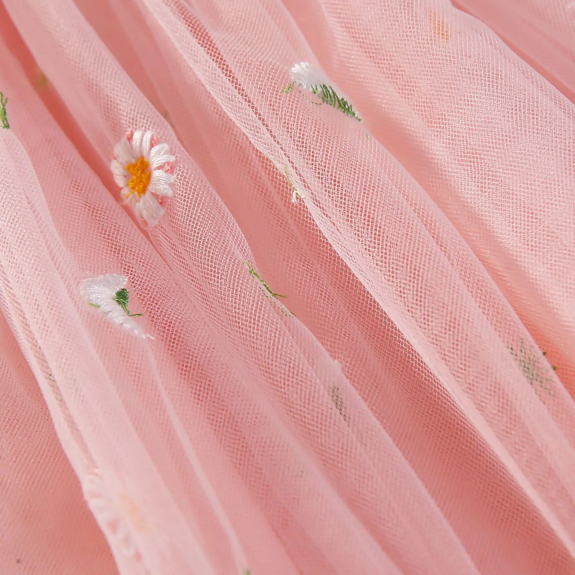 Süßes Tutu-Kleid für Kleinkinder und Mädchen, ärmellos, Sommer, neu, mit Stickerei, Blumenmuster, Netzkleid, Prinzessinnenkleid für kleine Mädchen – Detail 32