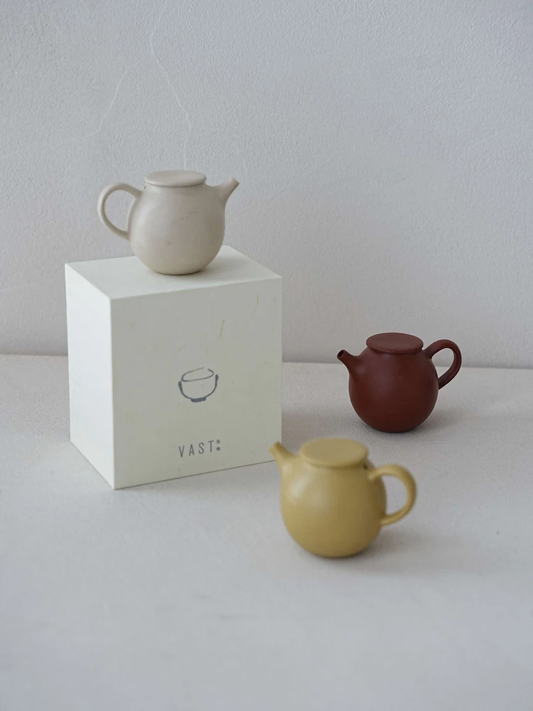 

Vast Boundl Vel Duddu Teapot Handmade Large Red Robe Yellow Section Mud Bubble New Chinese Sle Tea Set Raku Modern Mi...