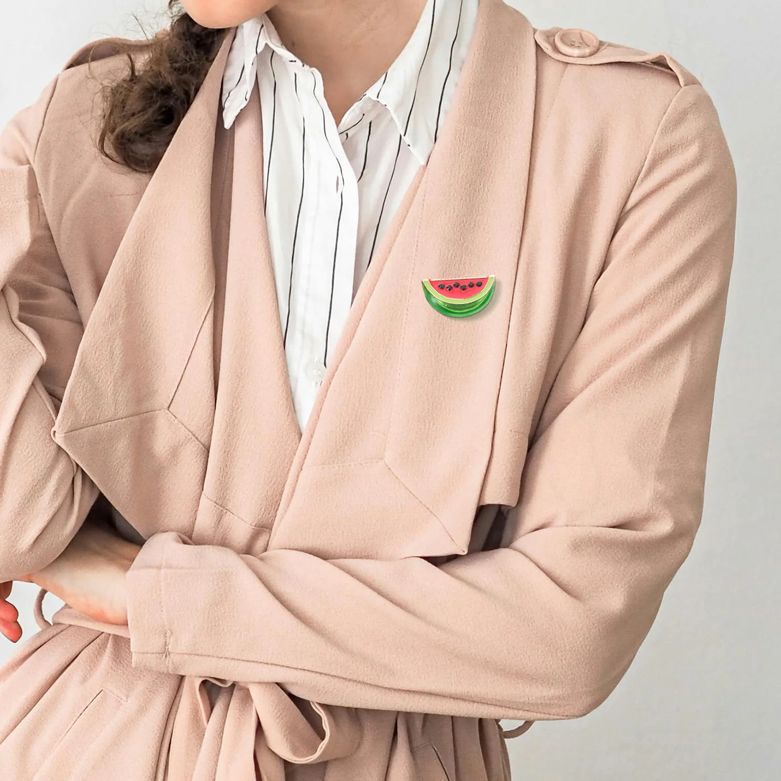 4 قطعة بروش البطيخ دبوس دبابيس الكرتون للنساء وشاح كليب فستان طوق شارة مقاطع سترة الملابس والاكسسوارات