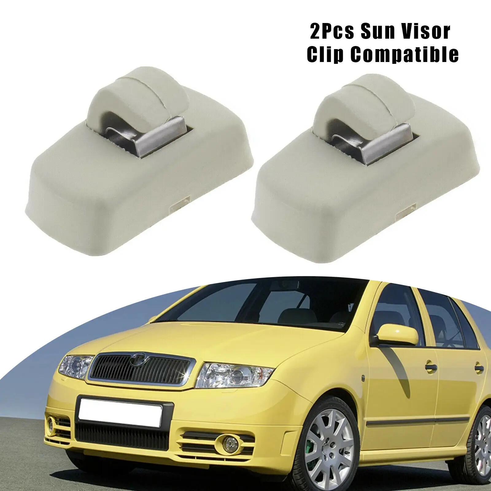 2pcs Sun Visor Clip Porpor Booya Interior Sun Visor Hook Clip Bracket For VW Transporter T4 T5 T5.1 T6 3B0857563 Bracket Hanger