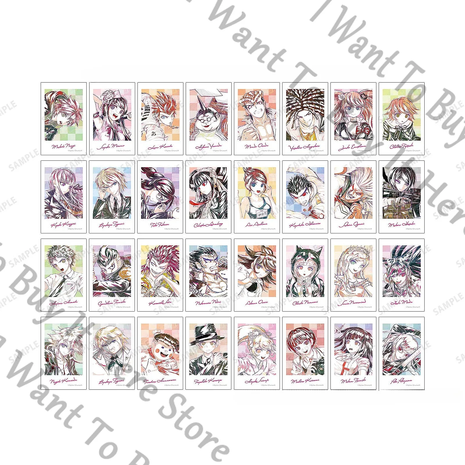 Anime Danganronpa Hinata Hajime Mikan Tsumiki Tanaka Gandamu Mondo Owada Chihiro Fujisaki Cosplay Polaroid Card Photocard Gift