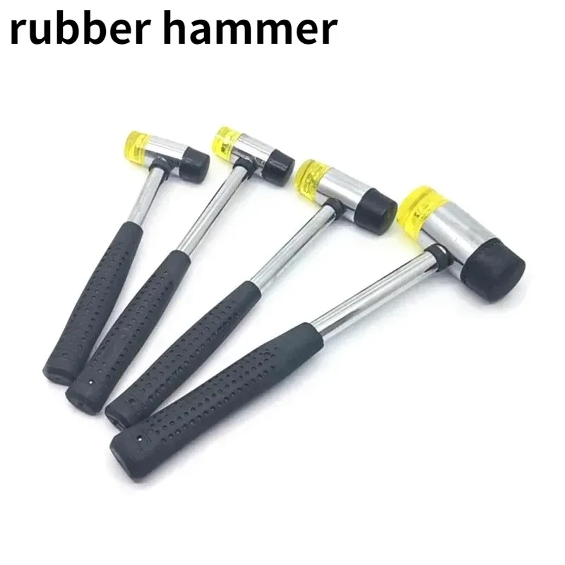 Multifunctional Double Face Soft Tap Rubber Hammer 25/30/35/40/45mm Nylon Head Glazing Window Beads Mallet for Home Improvement