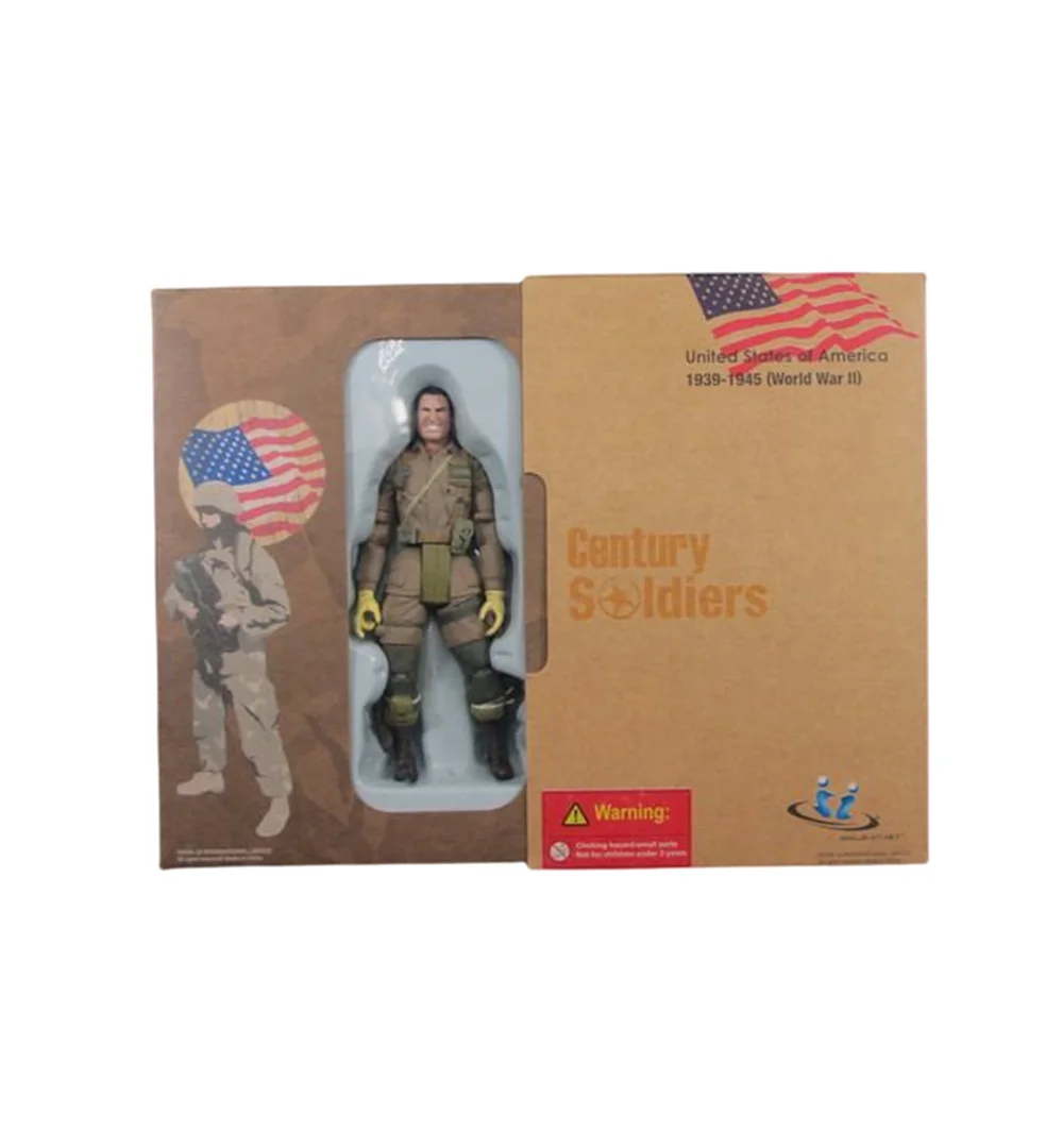 New 1/18 US Soldier Model Set Army Figure Joint Movable the Eighty-second WWII War 2 Battle Display Collection Gift Toy Hot Sale