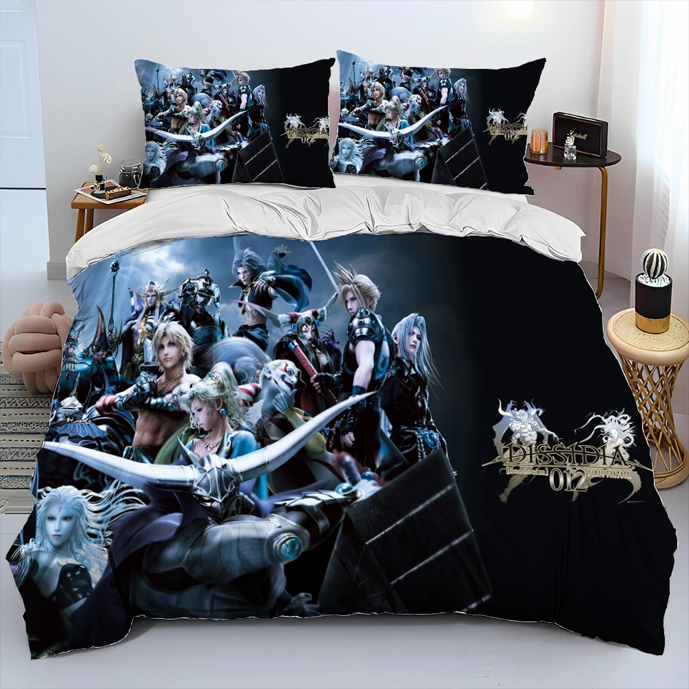 

Final Fantasy Series Games Cartoon Comforter Bedding Set,Duvet Cover Bed Set Quilt Cover Pillowcase,king Queen Size Bedding Set