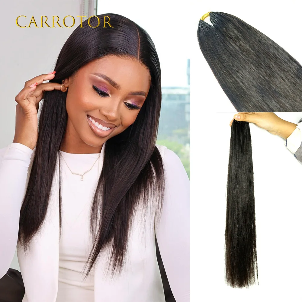 

Натуральные черные прямые пучки волос из 100% человеческих волос, длинные волосы Реми, наборы из 1/3/4 пучков для женщин