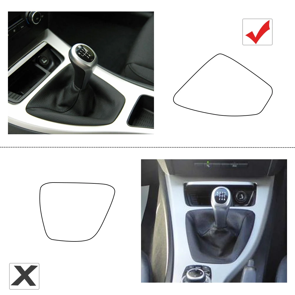Car Pu Leather Gear Shift Knob Gaiter Gaitor Boot Dust Cover For BMW E90 2006-2011 E91 2006-2012 E92 E93 2006-2013 8037308 LHD