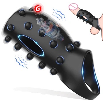 تهتز القضيب كم خاتم الديك G بقعة تحفيز هزاز الجنس لعب للرجال القضيب الانتصاب المدرب تأخير القذف لعبة الجنس 18 +