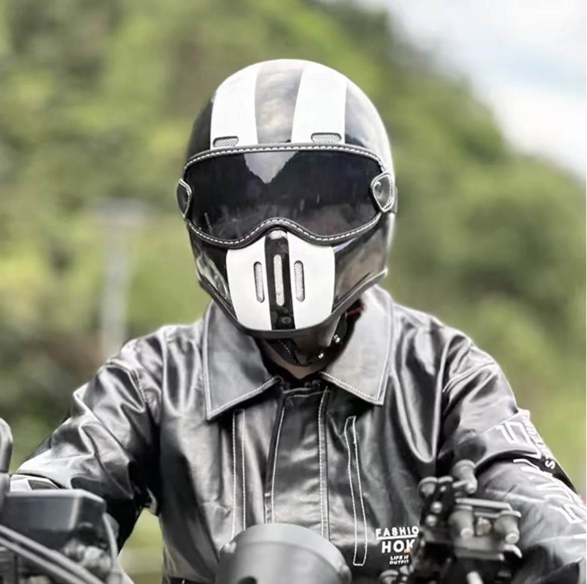 Vintage Motorcycle Goggles Visor Outside Riding UV Protection Vintage for Half Face Helmets Windproof Motocross Sunglasses