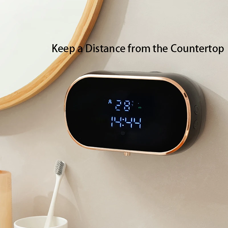 1pcs 벽걸이 형 지능형 유도 폼 손 소독제 자동 거품기 터치리스 적외선 거품 기능 충전식