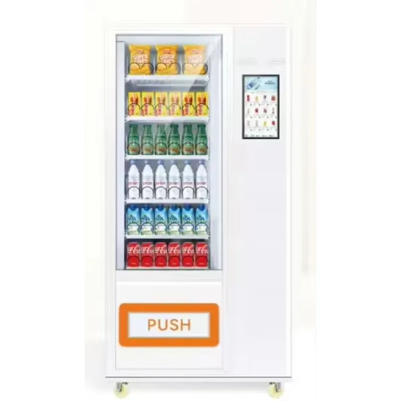 24 Hours Hot Selling Customized Large Capacity Automatic Combo Vending Machine Snacks Drinks Food