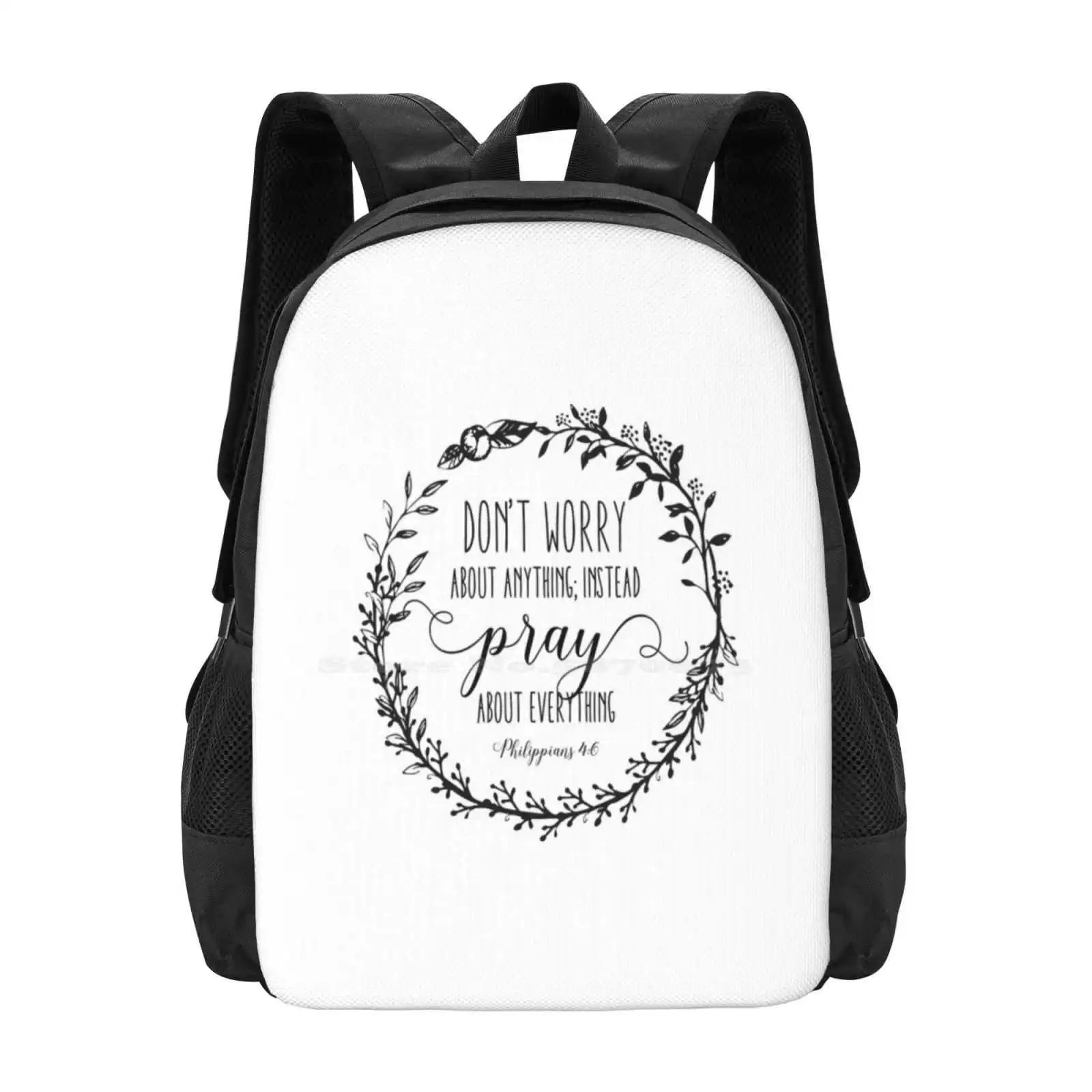 

Christian Hot Sale Backpack Fashion Bags Prayer Bible Quotes Christian Quotes Christianity God Jesus Love Hope Trust Bible