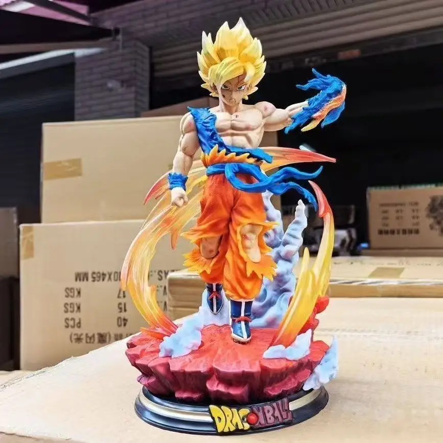 ドラゴンボールZアクションフィギュア,27cm,PVC,孫悟空,スーパーサイヤ人像,オーナメント,ギフト玩具モデル