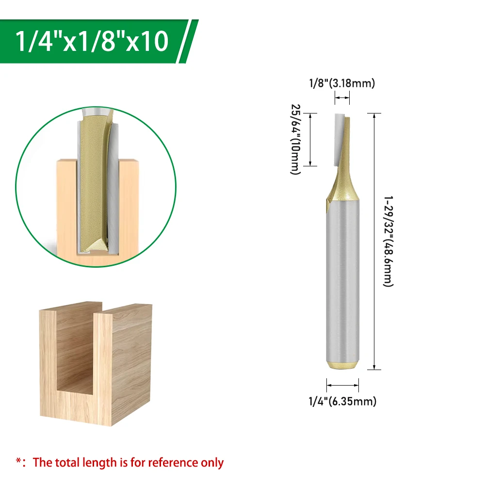 LAVIE 1 Stück 6 mm 1/4 1/2 Schaft Gerader Fräser Holzbearbeitungswerkzeuge Holzfräser für CNC-Trimmung H060020 – Detail 20