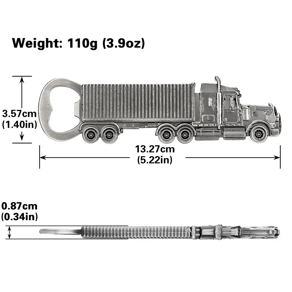 فتاحة زجاجات معدنية لسائق الشاحنة ، فتاحة بيرة ، هدية عيد ميلاد فريدة ، ملحق بار المطبخ