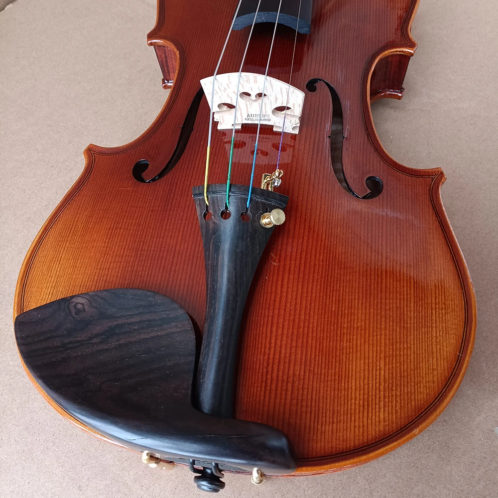 Rich flames Maple！strong tone！100% handmade violin 4/4 1/2 professional Musical Instrume violino with case bow free shipping