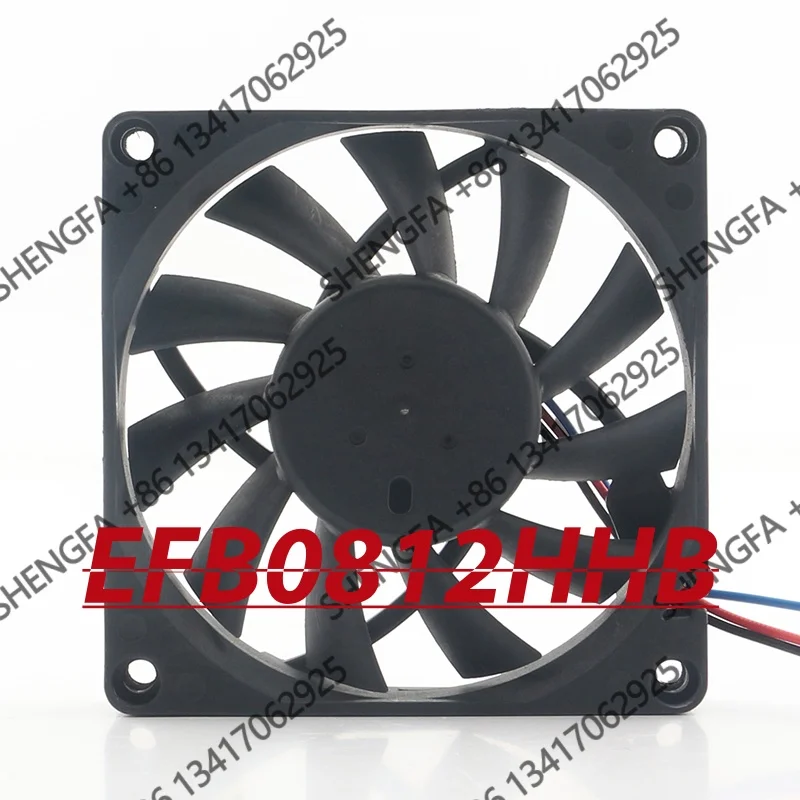 Ball High air Volume Thin PWM Speed Regulation Delta 24V 48V DC 12V 0.40A AC EC 8015 80X80X15MM 8CM EFB0812HHB-5F40 Cooling Fan