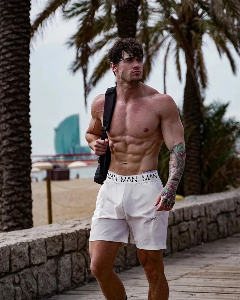 2024 Summer New Style Brand Men Running Shorts Breathable Quick-Drying Shorts Bodybuilding Sweatpants Fitness Exercise Pants