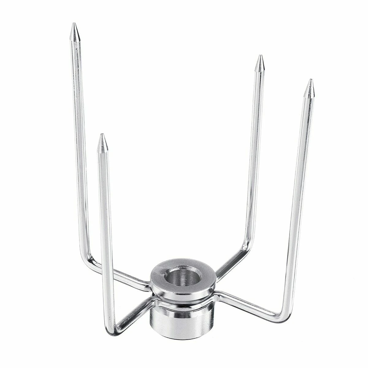

2Pcs BBQ Rotisserie Meat Forks Clamp Grill Meatpicks Stainless Steel Barbecue Skewer HOT