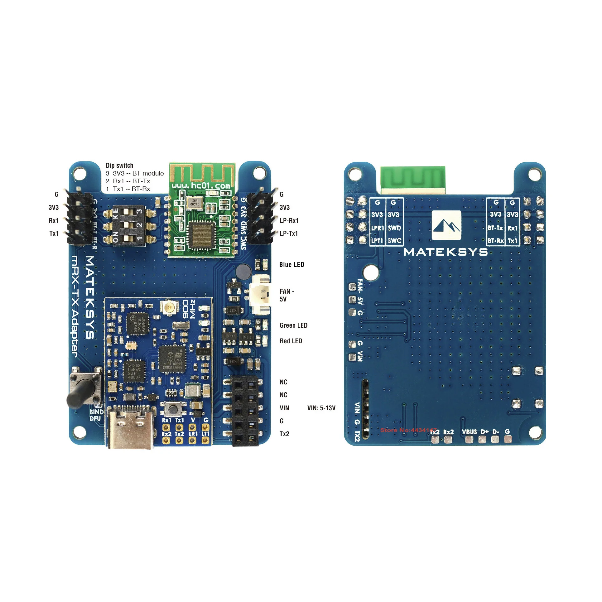 MATEK MATEKSYS MLRS MAVLINK 900MHZ TX MODULE KIT MR900-30-TX / MLRS MAVLINK 900MHZ RECEIVER MR900-30-RX For long Range RC Drone
