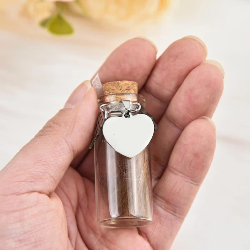 1 قطعة زجاجة تذكارية للحيوانات الأليفة لشعر الحيوانات الأليفة الكلاب القطط الفراء زجاجة تذكار تخزين مع 3 اكسسوارات الفضة الحيوانات الأليفة جرة تذكارية الحاويات #3