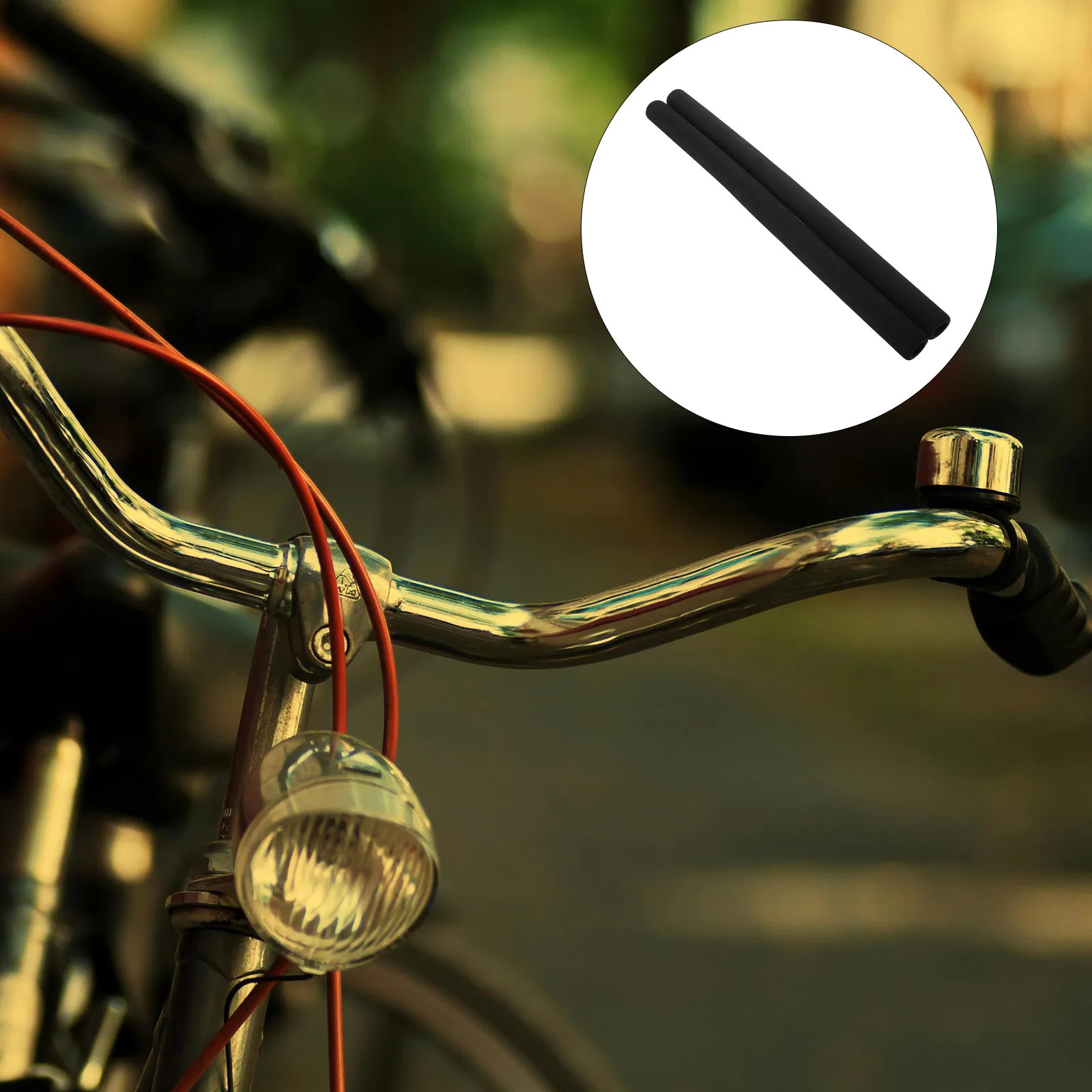 

2Pcs Road Bike Handlebar Grips Ergonomic Sponge Sweat Absorption Non Slip Durable Control Stability Long Rides Black