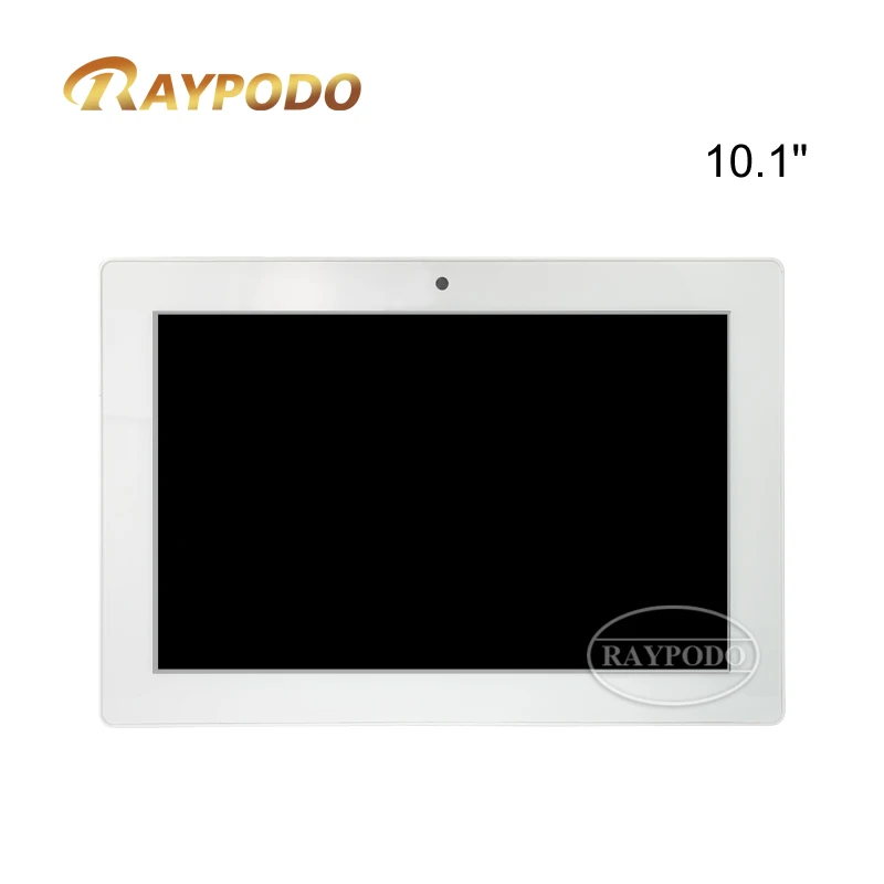 Raypodo 10.1 Inch touch screen monitor Android8.1 RK3288 Operation System RJ45 PoE Tablet Support Standing Bracket