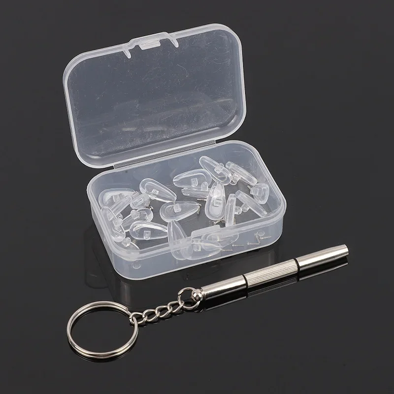 20pcs glasses nose pad accessory box silicone nose bridge pad pressure reduction anti-slip pressure relief nose pad eye frame