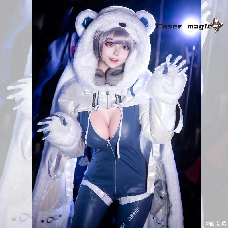 Kostum Cosplay Game Anime NIKKE Neve Gaun Jumpsuit Dewi Kemenangan Seragam Pesta Harian Karnaval Halloween Wanita