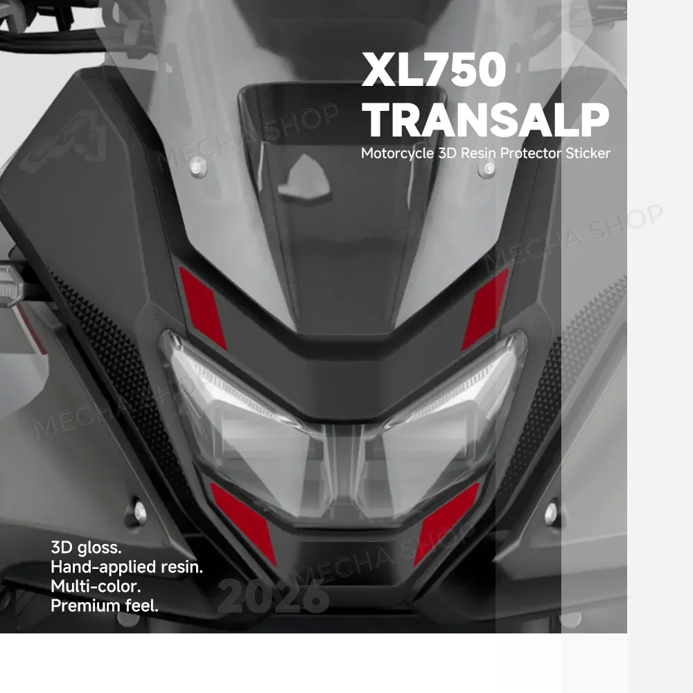 For XL750 Transalp 2026 Front Protective Sticker Decal Waterproof Decorative Accessories 3D Sticker Kit Motorcycle Accessories