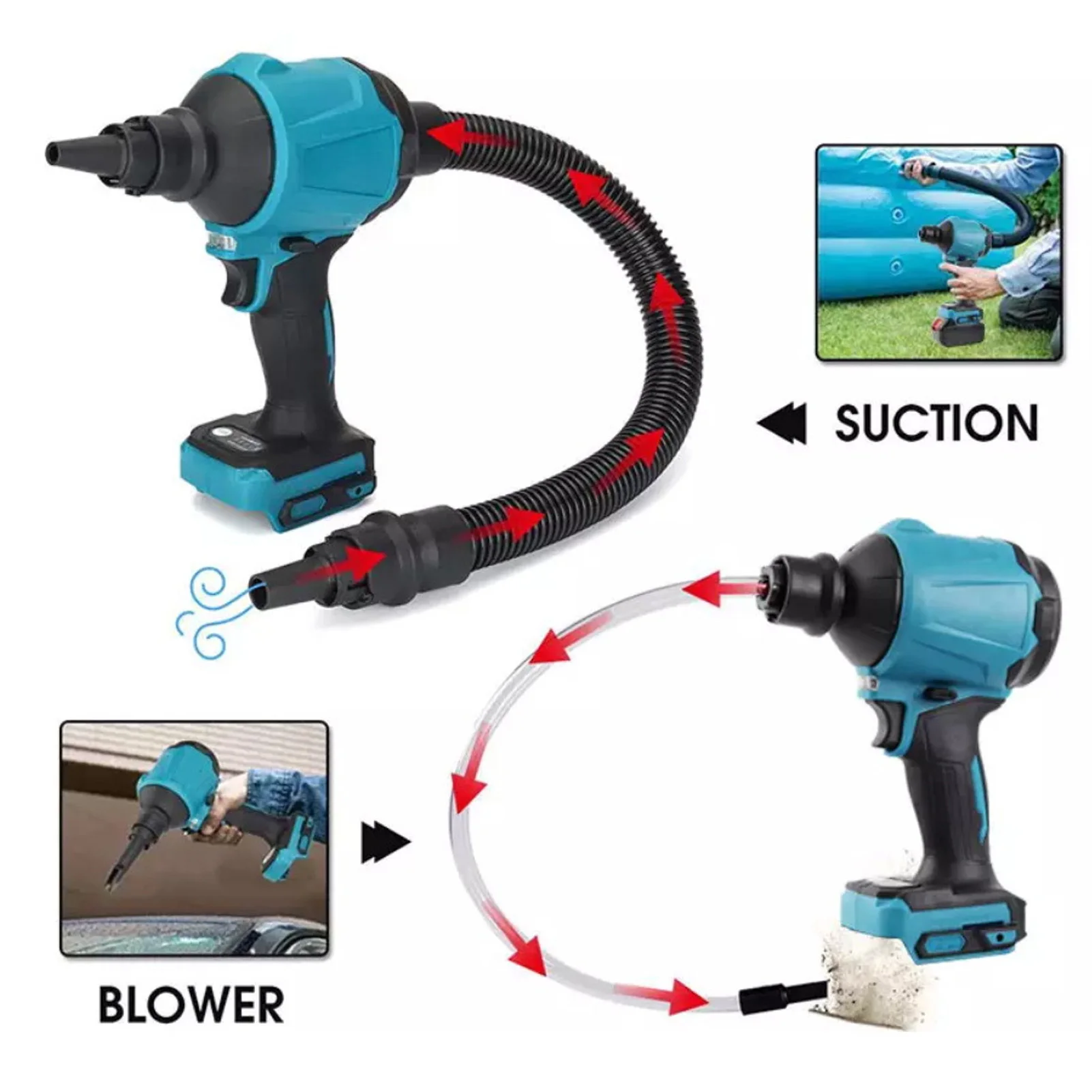 Rechargeable Air Dust Machine Multifunctional Lithium Electric Cordless Inflator Gun Air Dust Guns Variable Transmission Tools